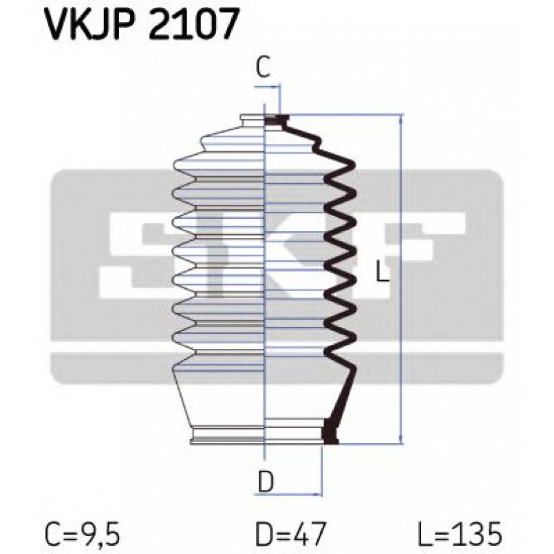 VKJP 2107 SKF - Пильовик привідного валу